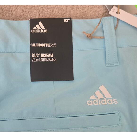 NWT Adidas Men's Ultimate365 Golf Shorts Color Bliss Blue Size 32 Inseam 8.5" - Picture 3 of 5